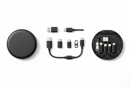 5-in-1 Charging Kit Components Laid Out