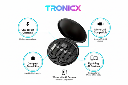 TronicX Feature Infographic - White Background